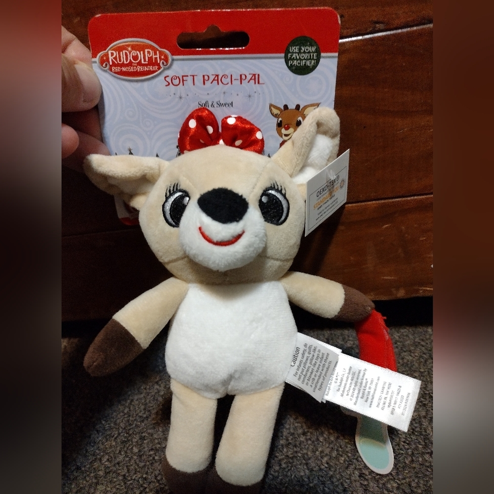 Rudolph The Red Nose Reindeer Soft Paci-Pal Plush Toy